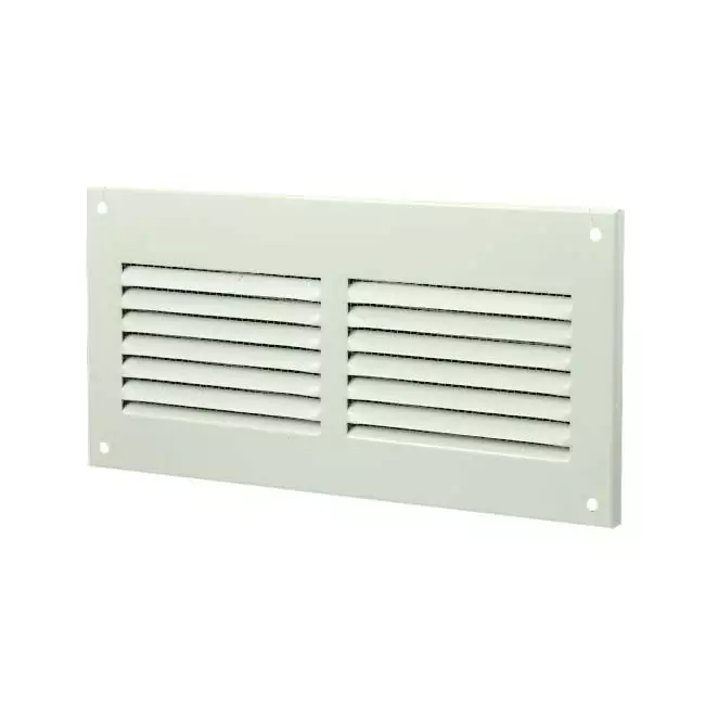 Grille à fente rectangulaire en métal 200 x 100 blanc - MR2010