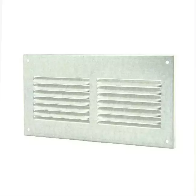 Grille à fente rectangulaire en métal 200 x 100 zinc - MR2010ZN