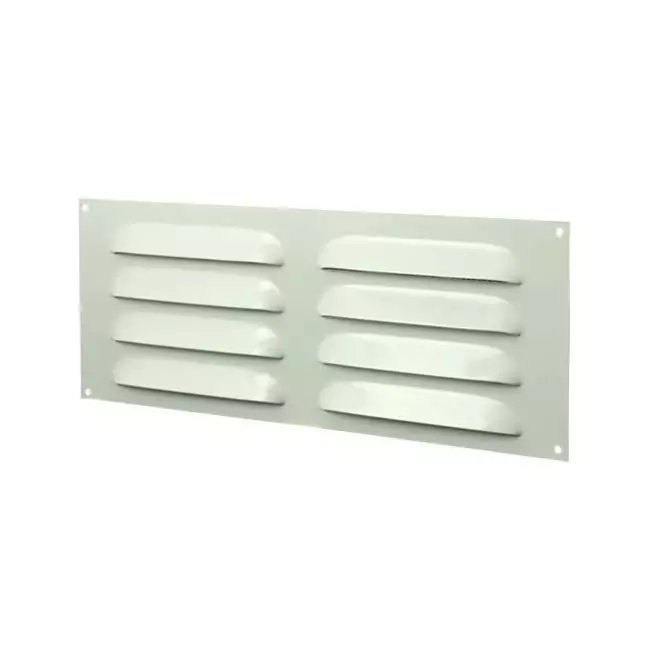 Grille à fente rectangulaire en métal 260 x 105 blanc - MR26105