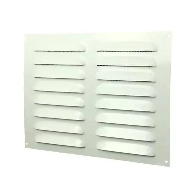Grille à fente rectangulaire en métal 260 x 190 blanc - MR2619