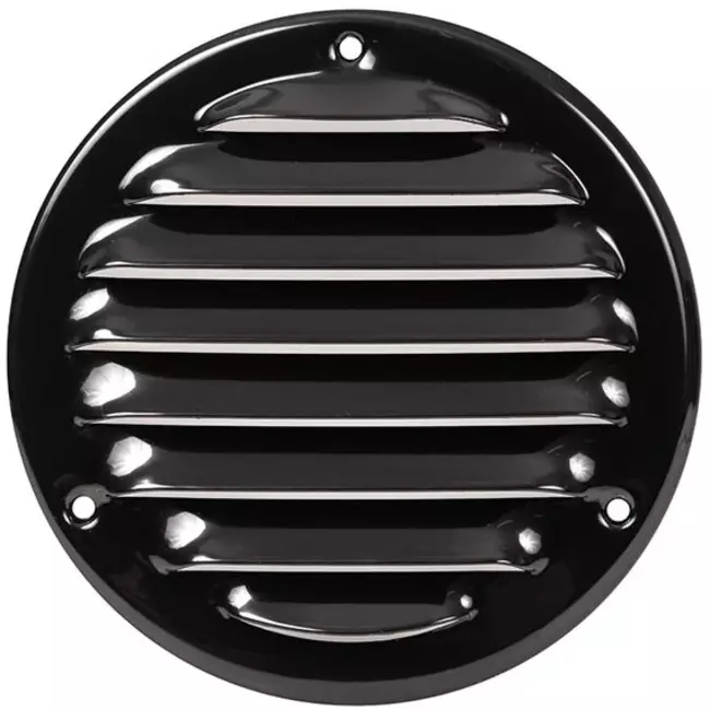 Grille de ventilation métal ronde 100 mm noir - MR100M - RAL9005