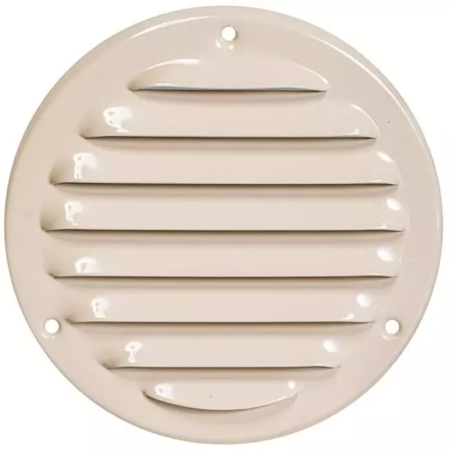 Grille de ventilation métal ronde 100 mm beige - MR100Y - RAL1015
