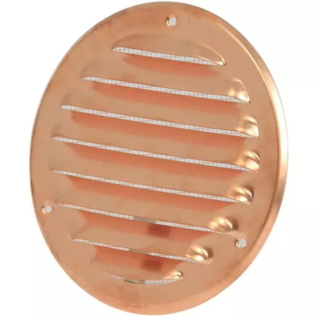 Grille de ventilation métal ronde Ø 200 mm cuivre - MR200Cu