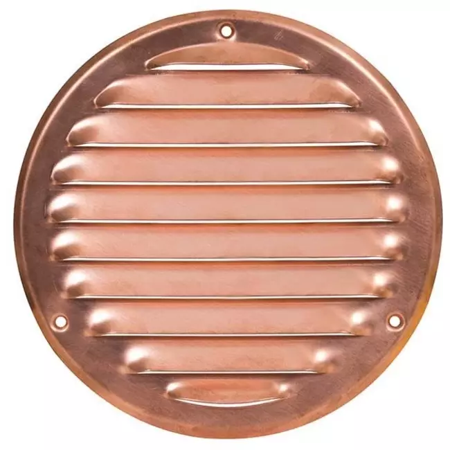 Grille de ventilation métal ronde Ø 125 mm cuivre - MR125Cu