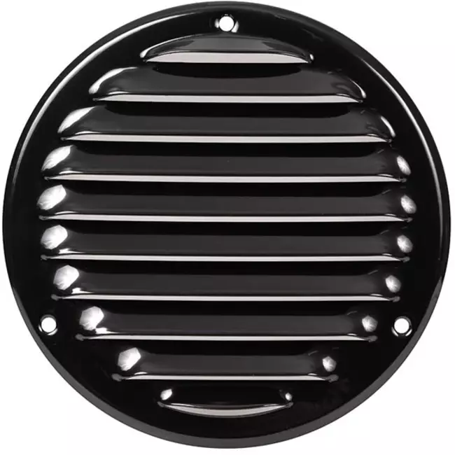 Grille de ventilation métal ronde Ø 125 mm noir - MR125M - RAL9005
