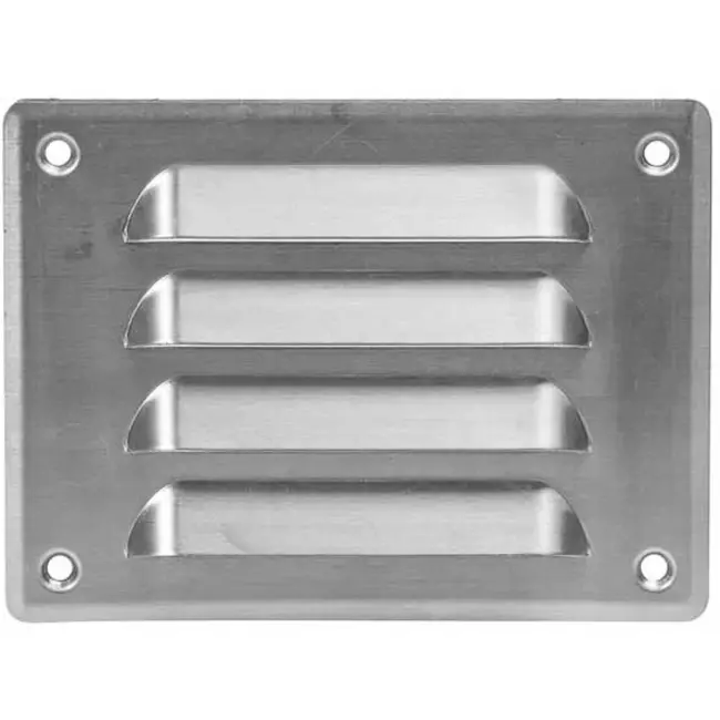 Grille de ventilation métallique carrée 140x105 mm aluminium - MR14105Al