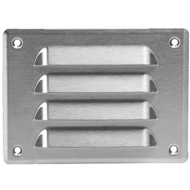 Grille de ventilation métallique carrée 140x105 mm acier inoxydable - MR14105