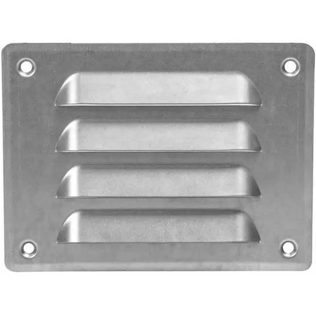 Grille de ventilation métallique carrée 140x105 mm zinc - MR14105Zn