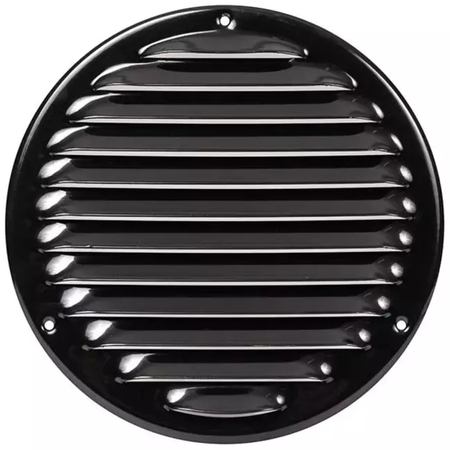 Grille de ventilation métal ronde Ø 160 mm noir - MR160M - RAL9005