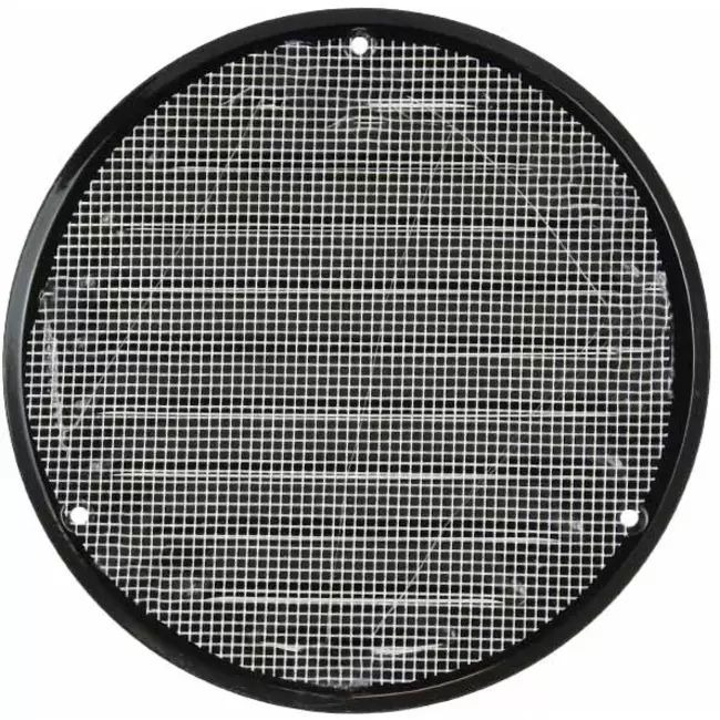Grille de ventilation métal ronde Ø 200 mm noir - MR200M - RAL9005