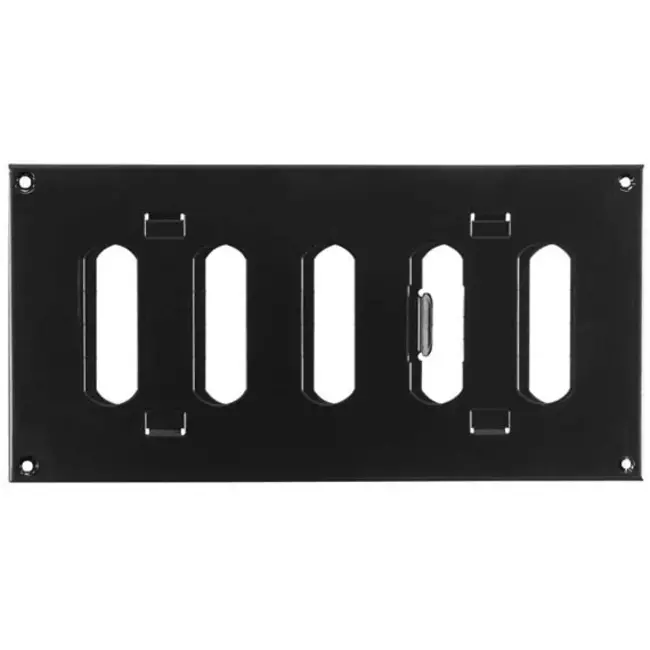 Grille métal réglable 200 x 100 mm noir - MR2010RM - RAL9005