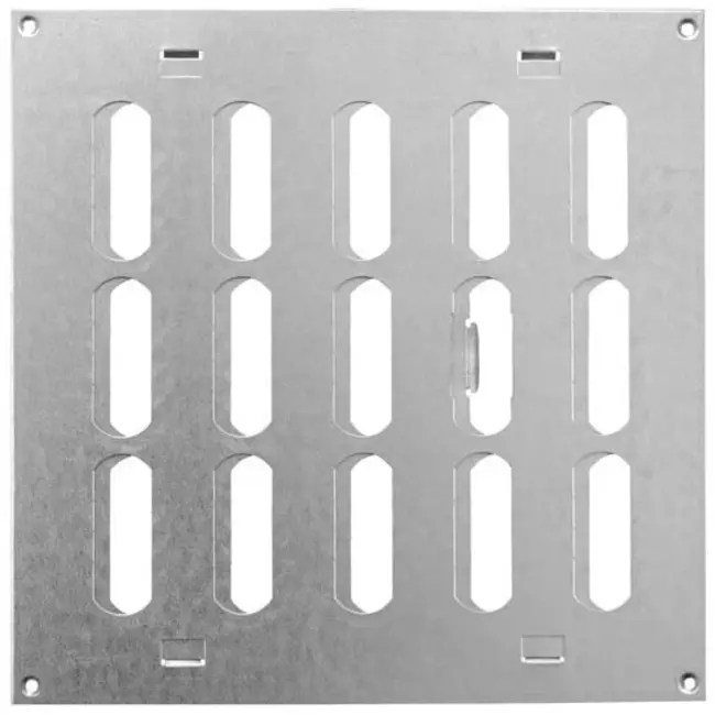 Grille métal réglable 200 x 200 mm galvanisée - MR2020RZn