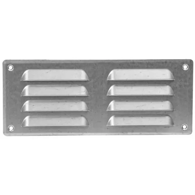 Grille de ventilation métallique carrée 260x105 mm zinc - MR26105Zn