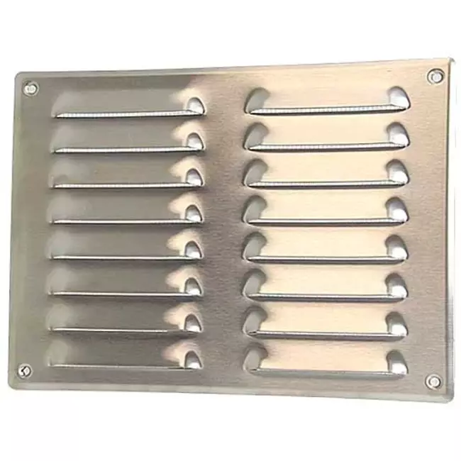 Grille de ventilation métallique carrée 260x190 mm acier inoxydable - MR2619i