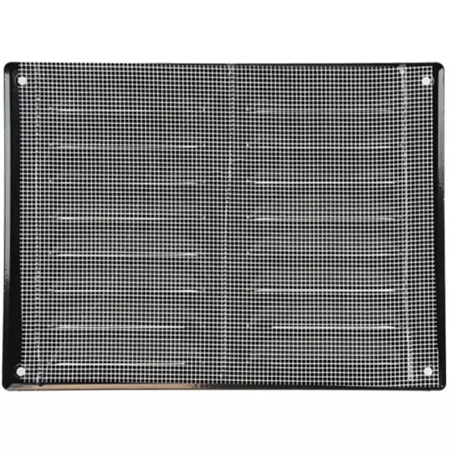 Grille de ventilation métallique carrée 260x190 mm noire - MR2619M - RAL9005