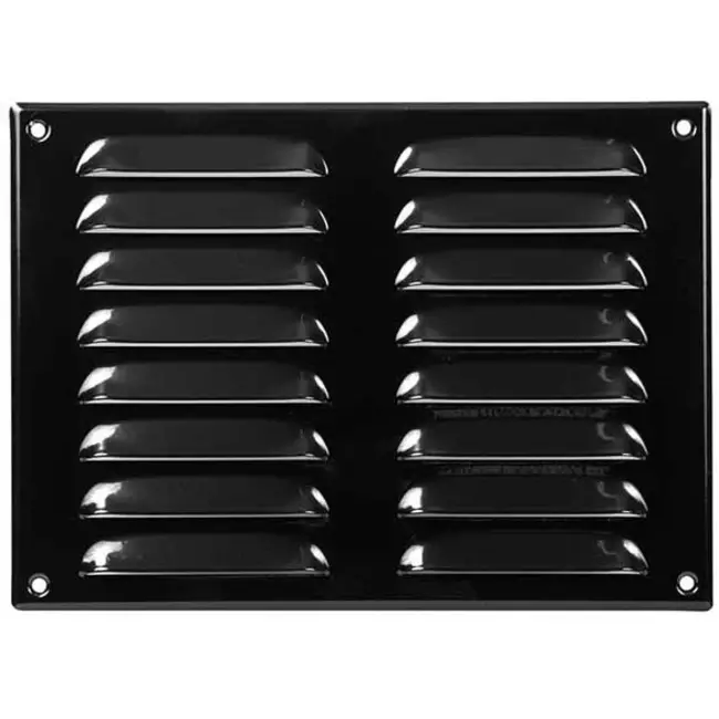Grille de ventilation métallique carrée 260x190 mm noire - MR2619M - RAL9005
