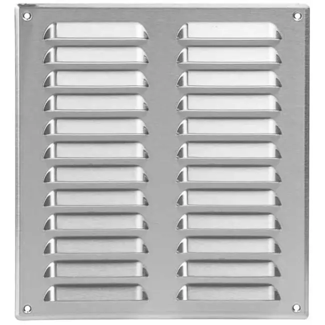 Grille de ventilation métallique carrée 260x280 mm acier inoxydable - MR2628i