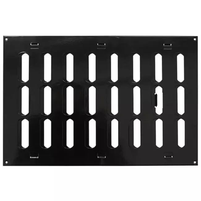 Grille métal réglable 300 x 200 mm noir - MR3020RM - RAL9005