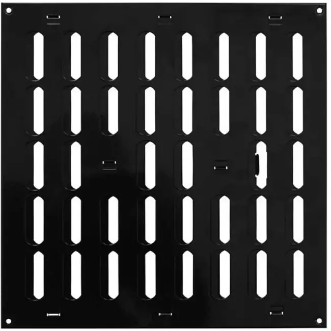Grille métal réglable 300 x 300 mm noir - MR3030RM - RAL9005