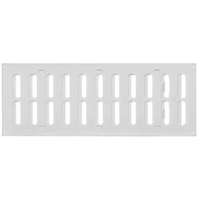 Grille métal réglable 400 x 150 mm blanc - MR4015R - RAL9016