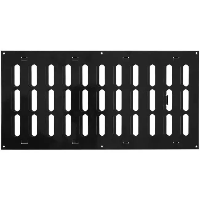 Grille métal réglable 400 x 200 mm noir - MR4020RM - RAL9005