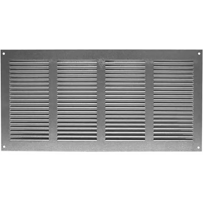 Grille métal 400 x 200 mm zinc - MR4020Zn