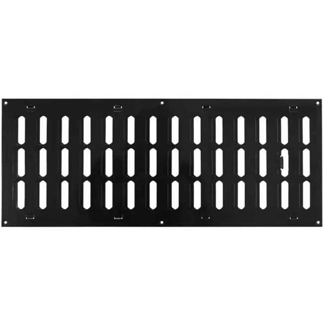 Grille métal réglable 500 x 200 mm noir - MR5020RM - RAL9005