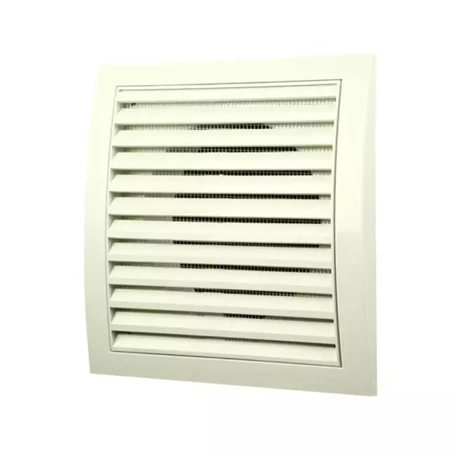 Grille murale 190 x 190 blanc - Ø 125 mm blanc - ND12