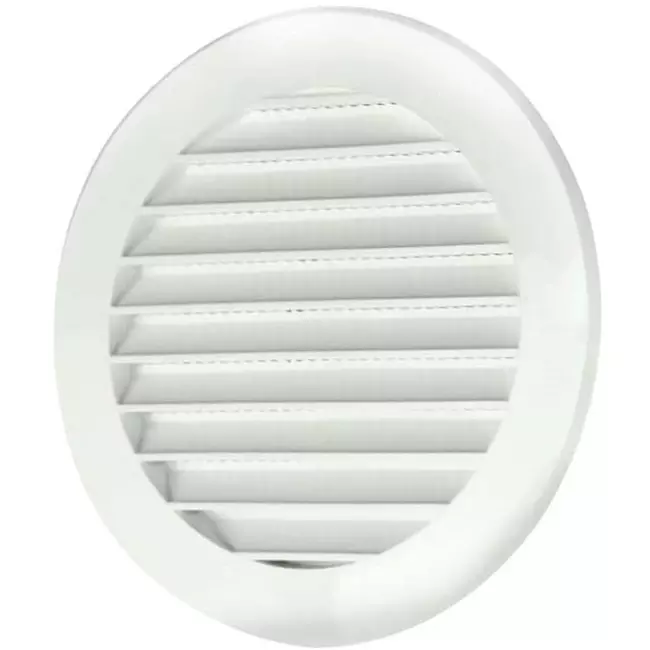 Grille à ailettes diamètre : 100 mm blanc - VR100