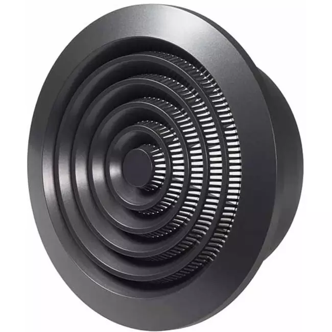 Grille de ventilation ronde grille Ø 125 mm anthracite - NGA125A