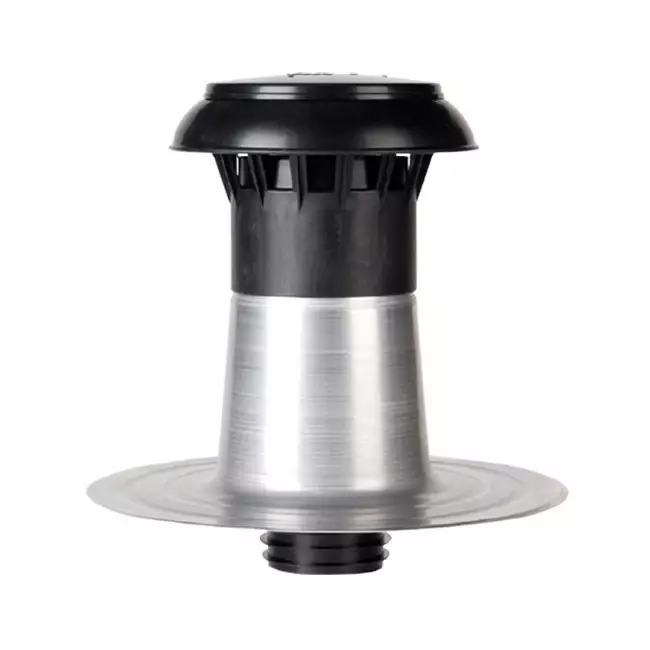 Aération pour toit plat double paroi avec capuchon en plastique Ø 150-160 mm