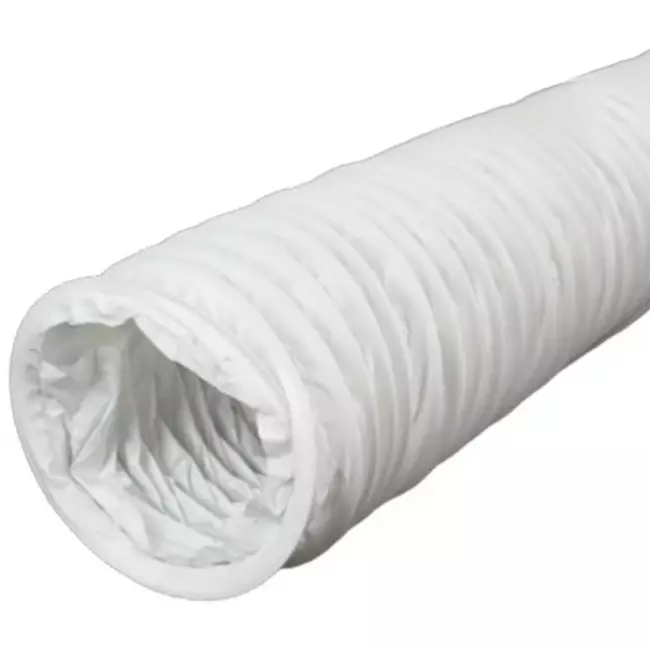 Gaine VMC 125 mm flexible en PVC blanc - 6 m
