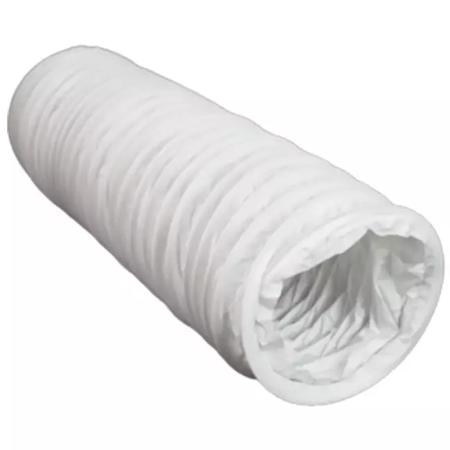 Gaine VMC 125 mm flexible en PVC blanc - 6 m