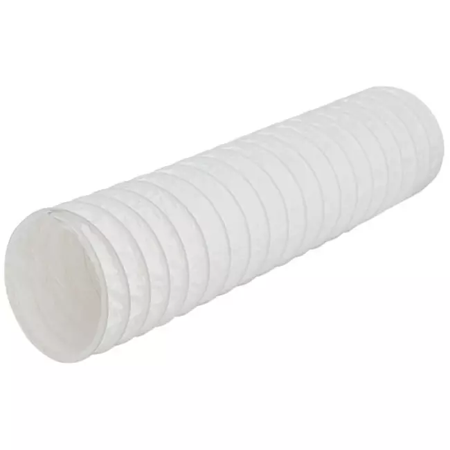 Gaine VMC 125 mm flexible en PVC blanc - 6 m