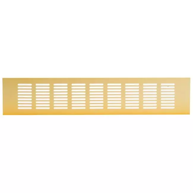 Grille de ventilation plinthe aluminium - or L = 400 mm x H = 80 mm - RA840G