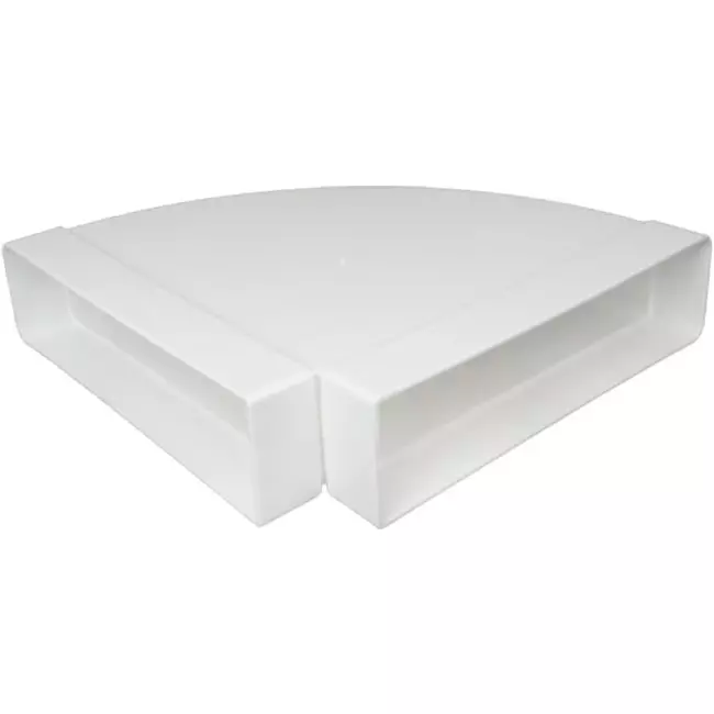 Coude horizontal rectangulaire en plastique à 90° 220x90mm - KLH29-90