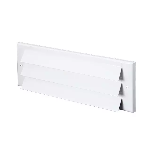Grille mur extérieur 300 m x 100 mm BLANC