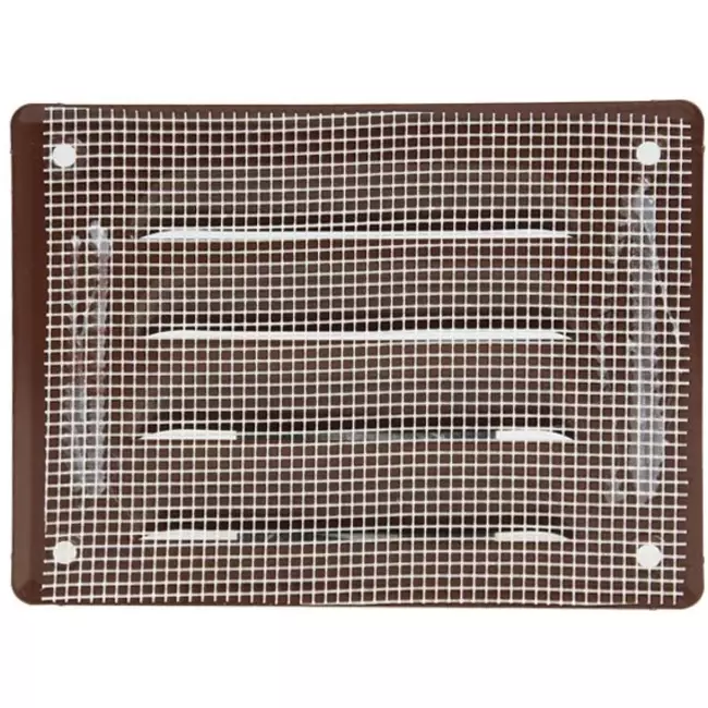 Grille de ventilation métallique carrée 140x105 mm marron - MR14105B