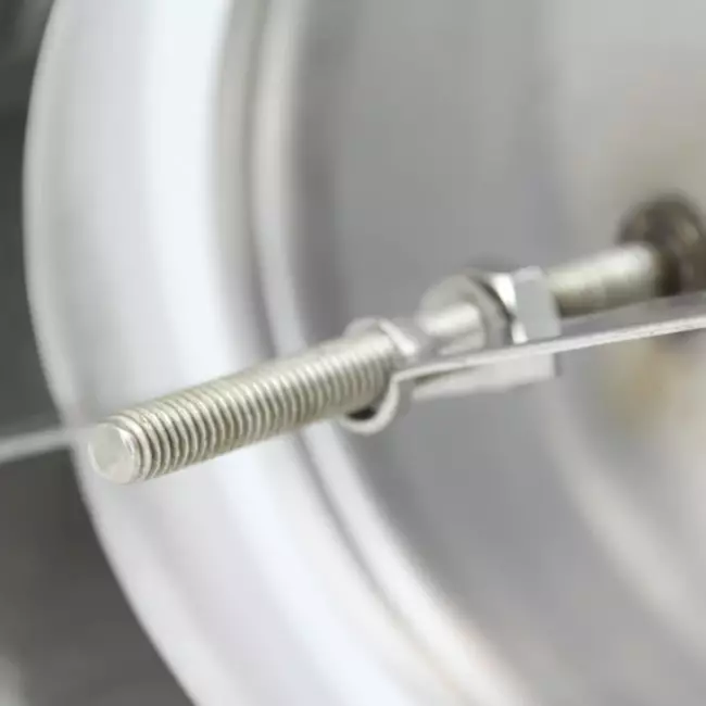 Bouche d'extraction en acier inoxydable Ø 100 mm avec douille de fixation - DVS100Y/1
