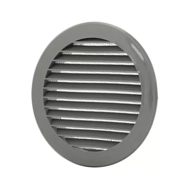 Grille à ailettes diamètre : 100 mm gris - VR100P