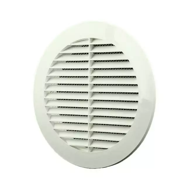 Grille à ailettes diamètre : 150 mm blanc - VR150