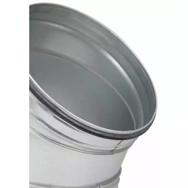 Coude spiralé rond 45° Ø 315 mm pour conduit rigide galvanisé