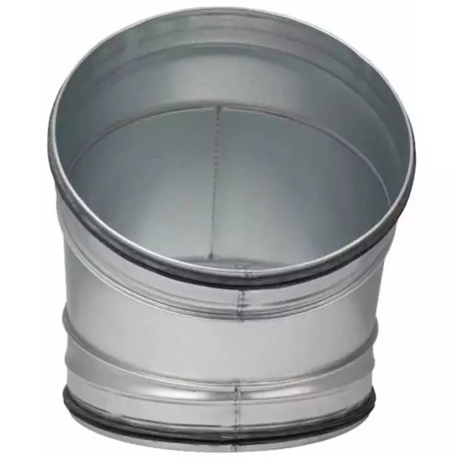 Coude spiralé rond 45° Ø 315 mm pour conduit rigide galvanisé