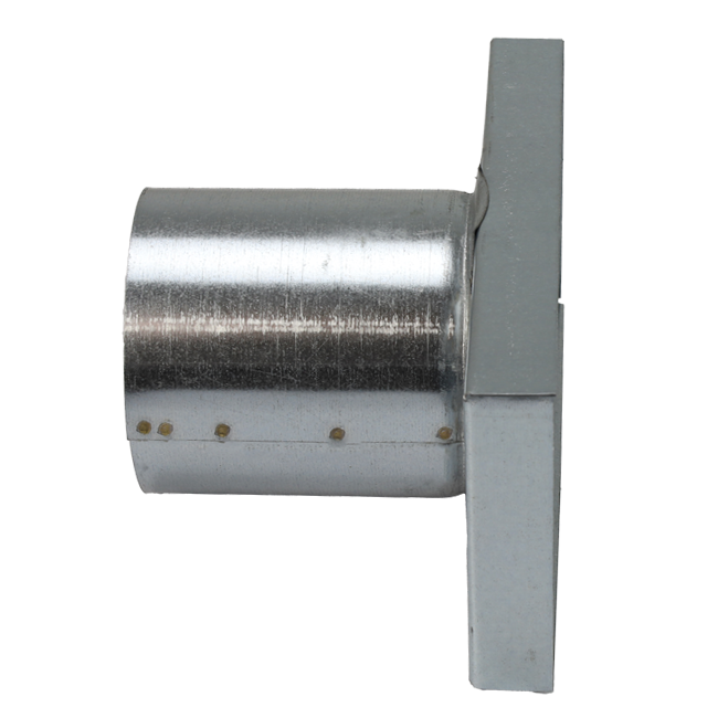 Couvercle 220x80 mm avec raccord de diamètre 80 mm pour le tuyau d'évacuation des fumées
