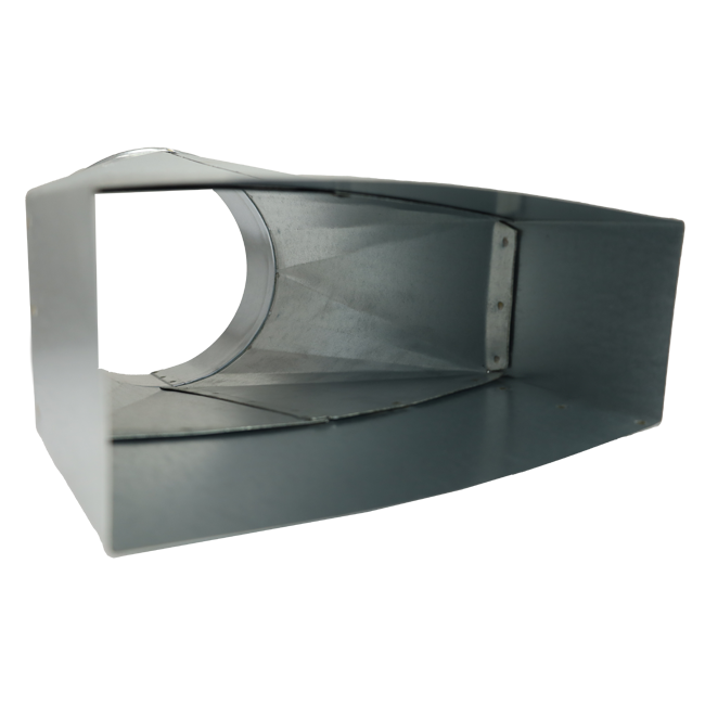 Adaptateur 220x80 mm à 160 mm de diamètre pour gaine