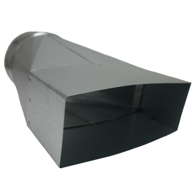 Adaptateur 220x80 mm à 160 mm de diamètre pour gaine