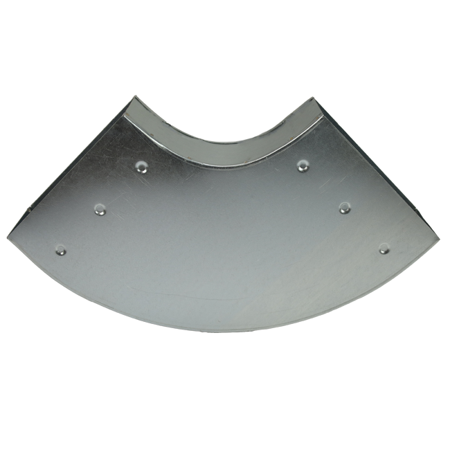 Coude à 90 degrés 220x80 mm horizontal pour gaine