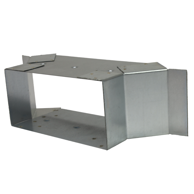 Raccordement latéral 220x80 mm pour tuyau d'évacuation des fumées