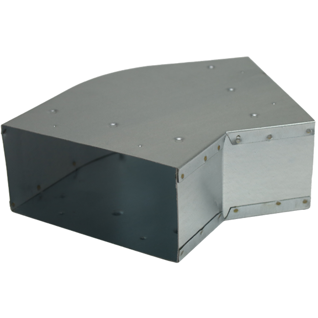 Coude 45 degrés 220x80 mm horizontal pour gaine
