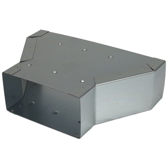 Réducteur de  300 x 80 mm à 220 x 80 mm pour gaines plates galvanisées